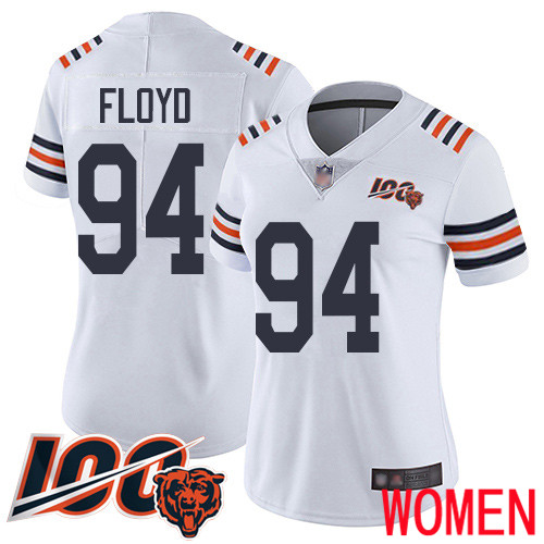 Chicago Bears Limited White Women Leonard Floyd Jersey NFL Football 94 100th Season